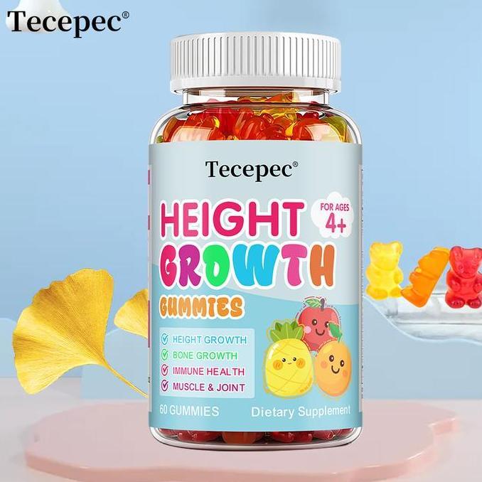 Tecepec Calcium Gummies - Supports Children's Height and Healthy Bone Growth - 60 Gummies