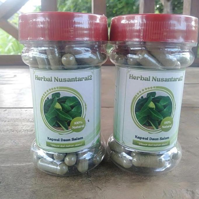Kapsul Daun salam isi 100 biji vitamin d3 kesehatan tulang Phthalate Free indonesia obat kebas obat 