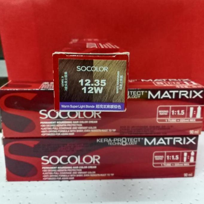 matrix socolor warm super light blonde 12.35/12W 90ml