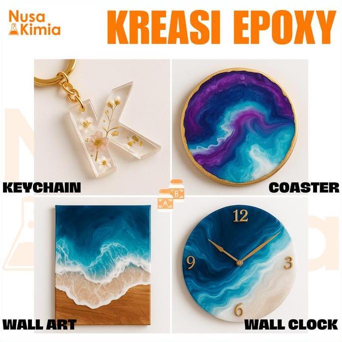 Handbyt- Epoxy Resin Bening 750 Gram - Art Resin - Hasil Bening Dan Keras