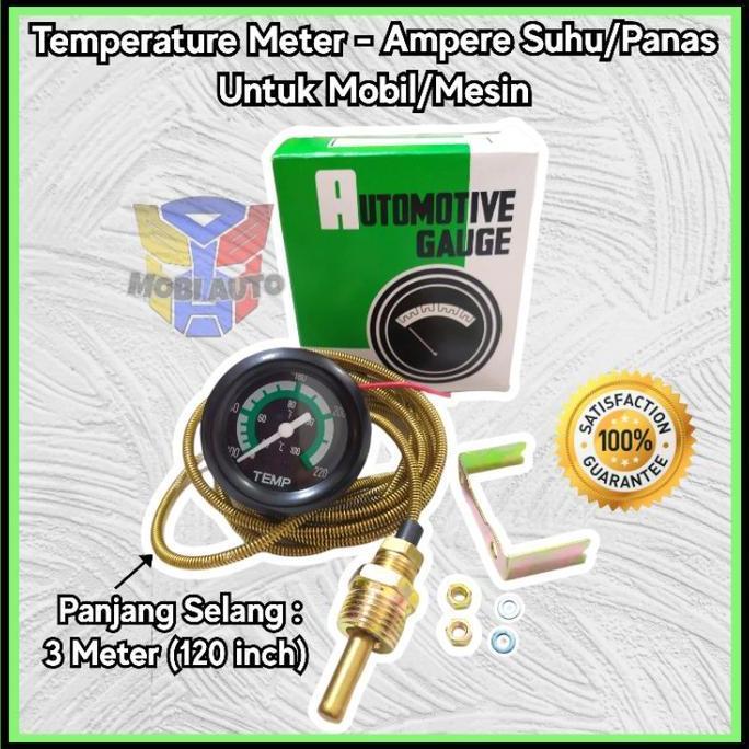 Prepare- Ampere Panas/Suhu Temperatur Meter Pengukur Suhu Universal Mobil/Mesin