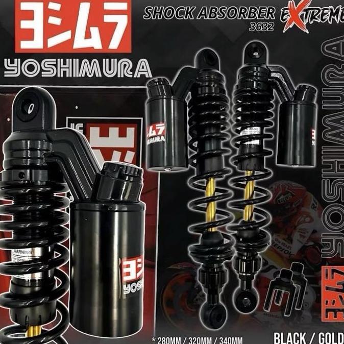 SHOCKBREAKER YOSHIMURA EXTREME UK 280 320 340 SHOCK DOUBLE TABUNG ATAS PLUS ANTING UNIVERSAL BEBEK M
