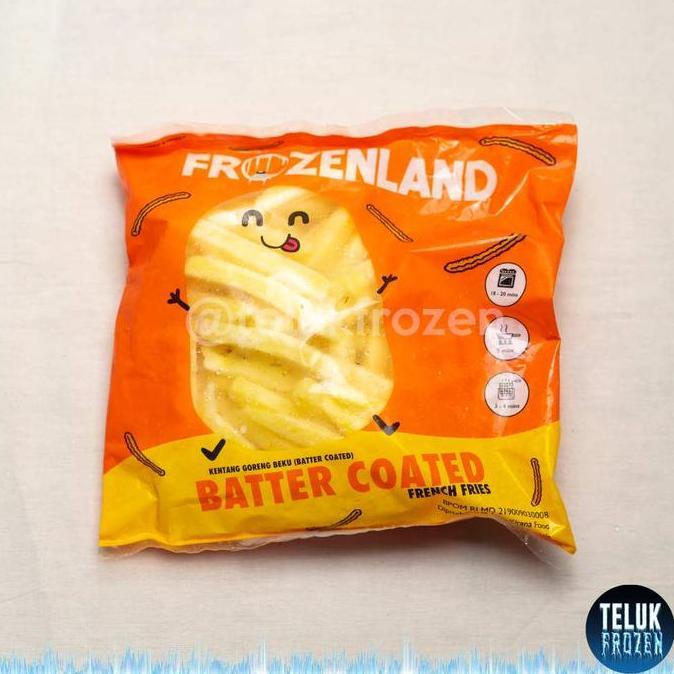 Bnbx- Kentang Goreng Frozenland Batter Coated 500 Gr French Fries Beku Keju
