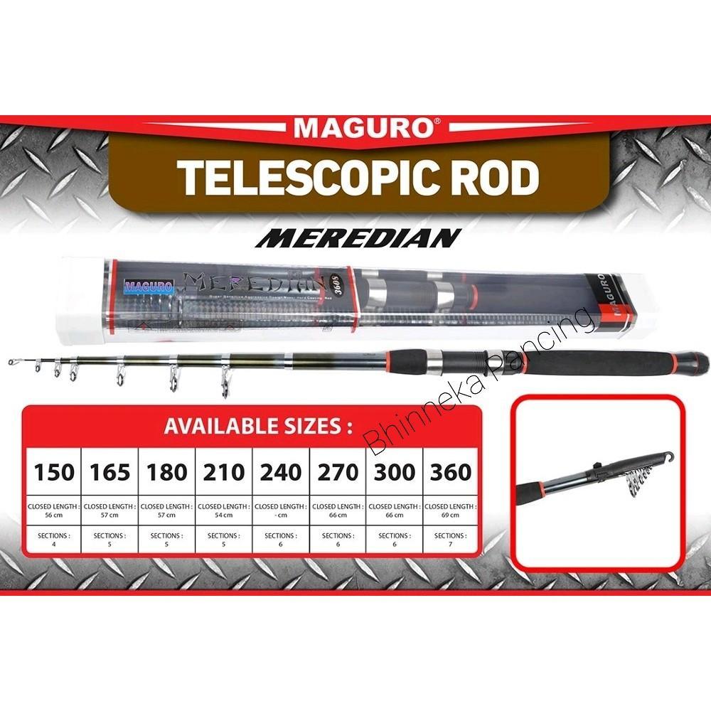 Joran Maguro Meredian | Antena | Telescopic | Joran Travel | Alat Pancing Unggulan
