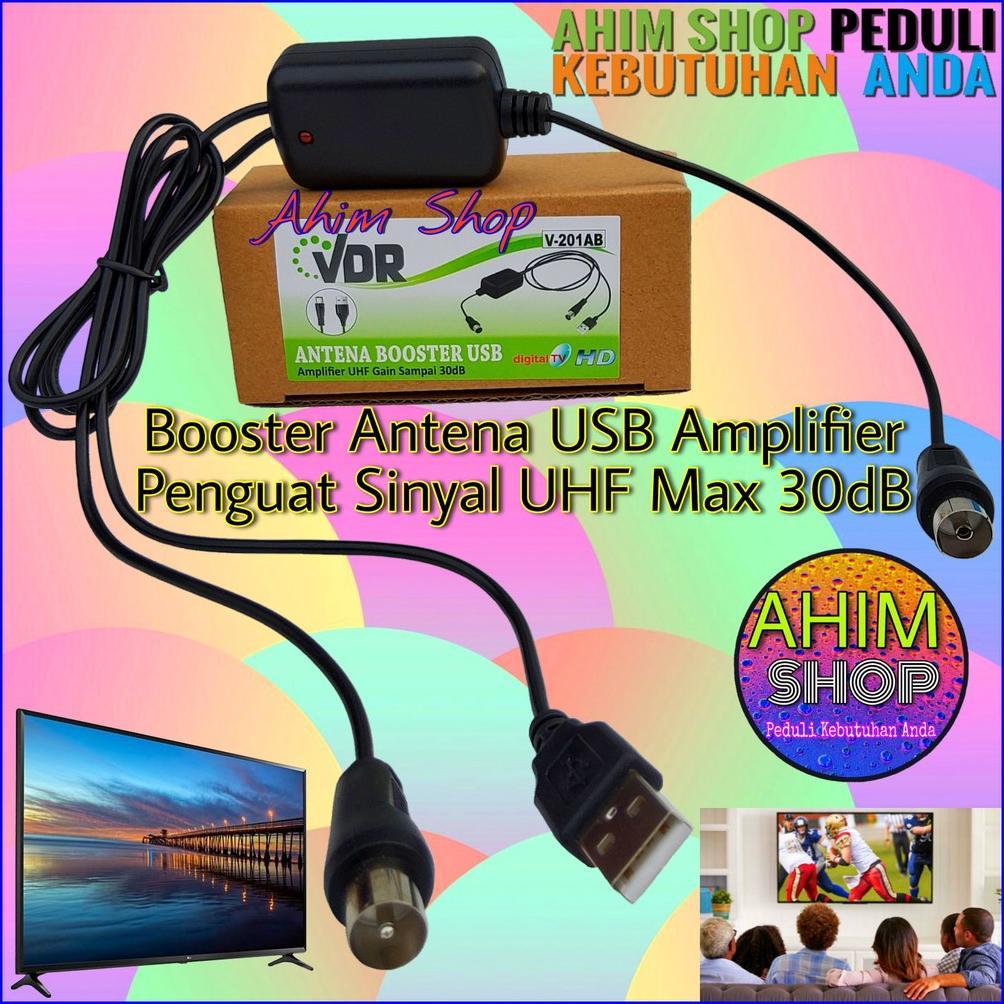 PROMO VDR BOOSTER Antena USB Amplifier UHF Gain Max 30dB Alat Penguat Sinyal Kabel Antenna TV HDTV V