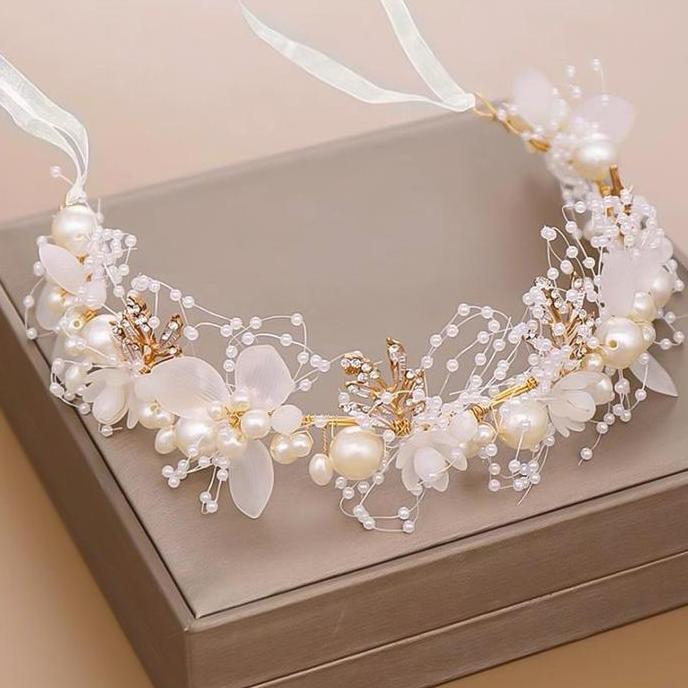Kidbig- ZhamusSuper Fairy Leaves Flowers Garland Hair Band Bridal Sweet Wedding Dress Children Headw