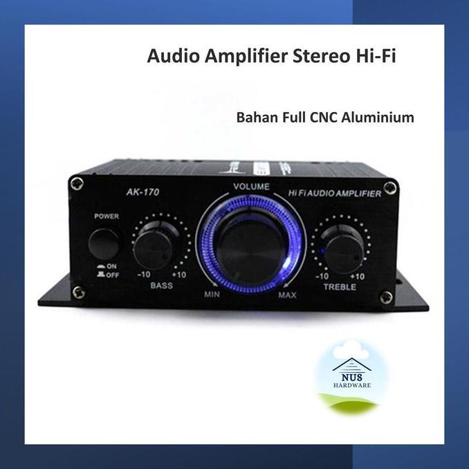 OTOMAX HiFi Mini Stereo ANENG Car Amplifier Treble Bass Booster - AK170