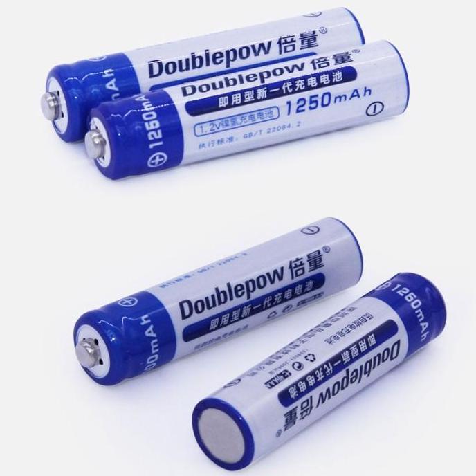 Baterai Cas AAA Isi 2 Buah Batu Batrei A3 Isi Ulang Rechargeable Doublepow  1.2 Volt