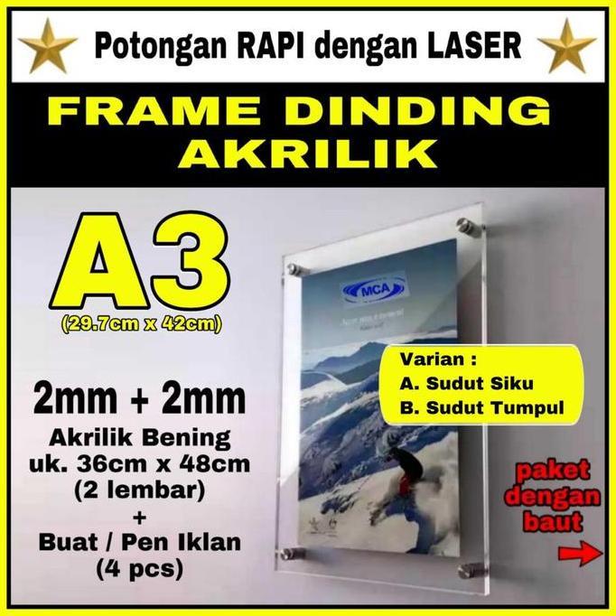 FRAME AKRILIK A3 / BINGKAI POSTER AKRILIK A3 / Acrylic Frame