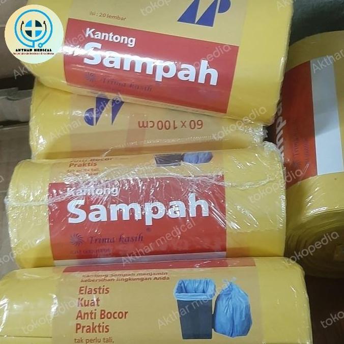 Ready  kantong plastik sampah 60x100cm isi 20pc