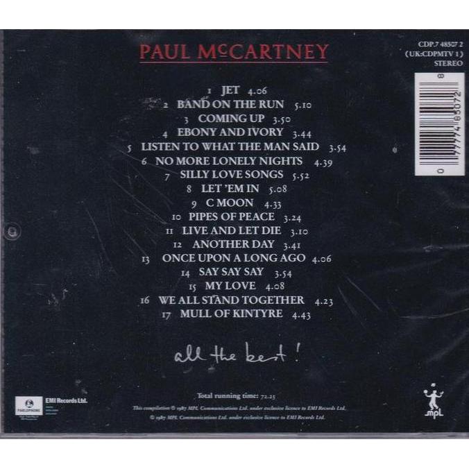 OTOMAX CD Paul McCartney - All The Best IMPORT