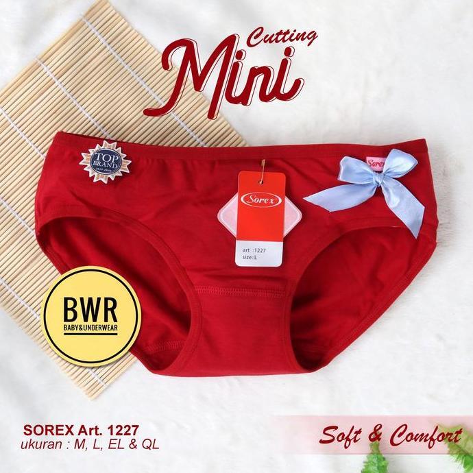 BL57 ~ [ 3 pcs ]  Sorex 1227 Celana Dalam Sorex Wanita Panty Soft & Comfort Sorex 1227 Cutting Mini 