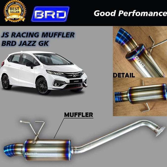 Promo Muffler Exhaust Knalpot Js Racing Style BRD Thailand Honda Jazz GK GK5 Diskon