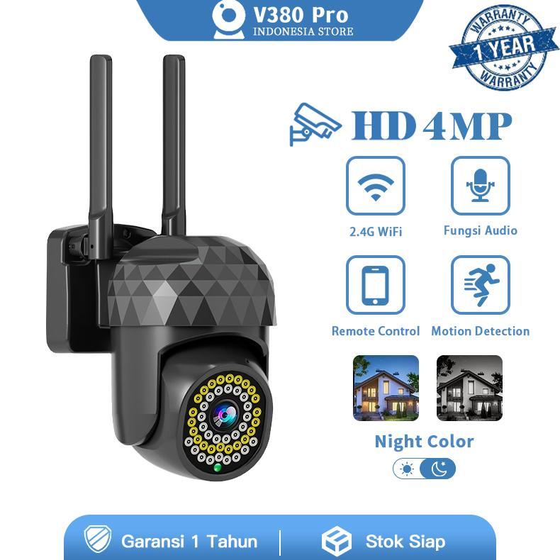 CCTV V380 PRO IP Kamera Outdoor CCTV Wifi 4MP Waterproof Camera PTZ Tanpa Kabel Jarak Jauh Pantau