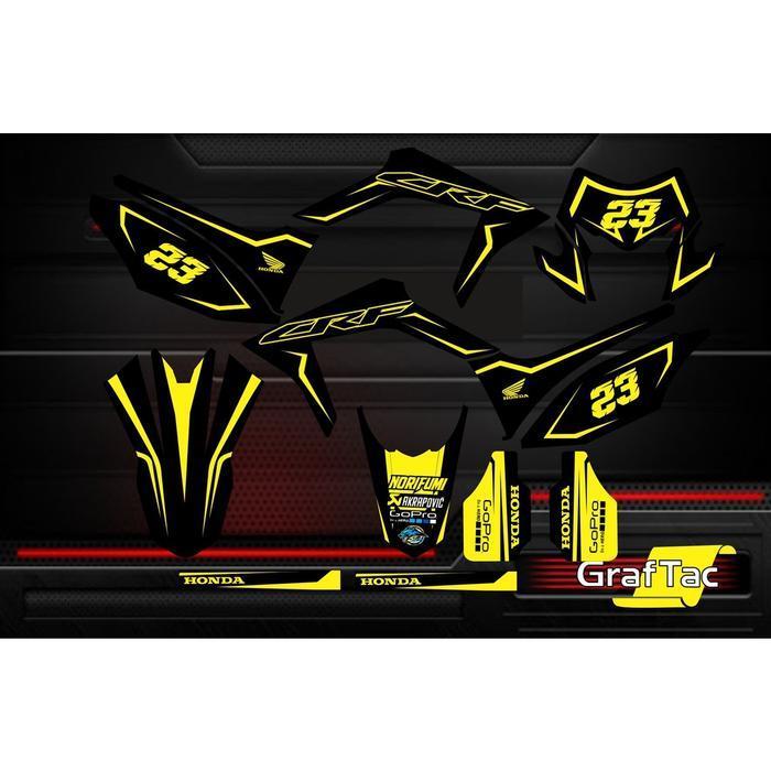 Decal Crf 150 L Full Body Motif Keren - Stiker Motor - Decal Stiker Crf - Stiker Motor Crf Warna Hij