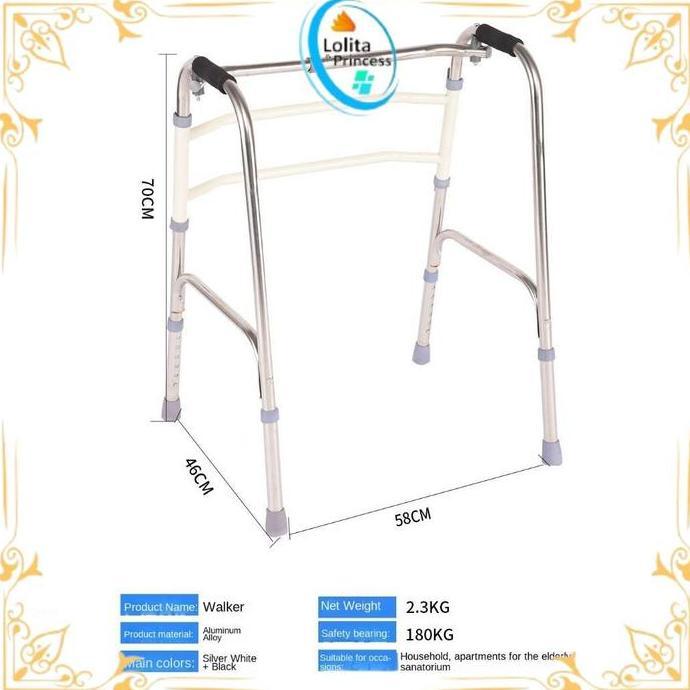 Prasaja209 - Walker Alat Tongkat Bantu Jalan Desain Ergonomis, Ringan Dan Aman Untuk Lansia