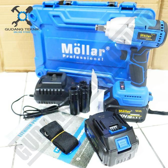 NUNNALLY Cordless Impact Wrench MOLLAR CIW20350 20Volt Impact Wrench Baterai