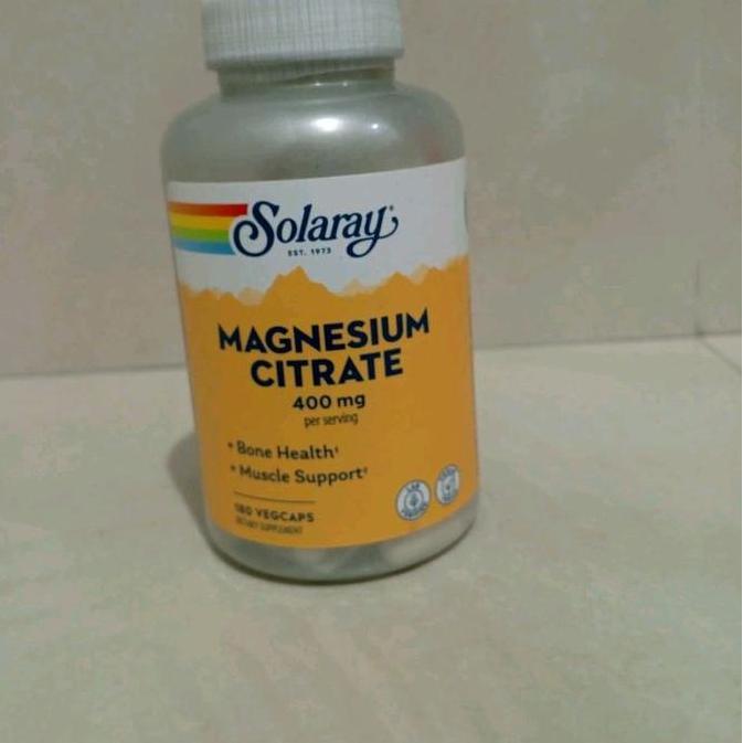 Solaray Magnesium Citrate 400 mg 180 Veg Capsules