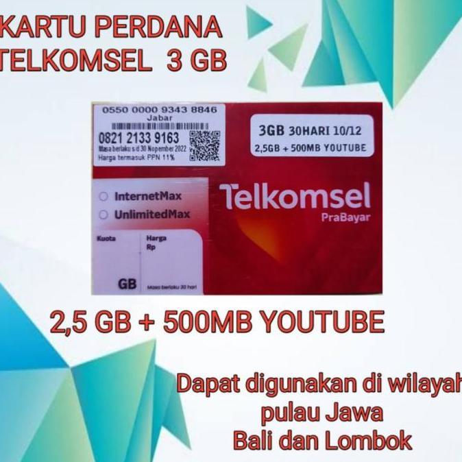 Telkomsel 3GB - Kartu Telkomsel 3GB Internet Max