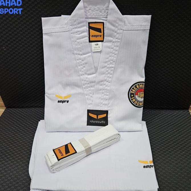 Baju Taekwondo Dobok EMPRO Kerah Putih Original