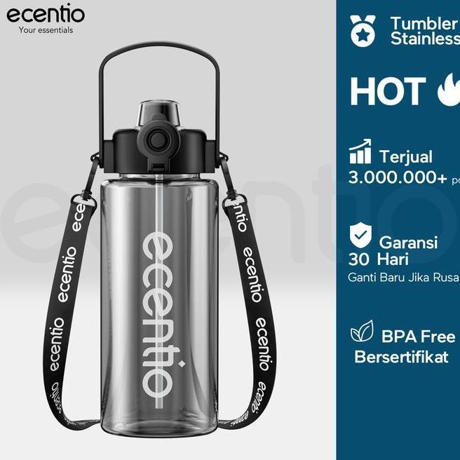 Ecentio Botol Plastik 1100Ml Botol Minum Besar Botol Minum Olahraga Sport Botol Minum Anak Cowok