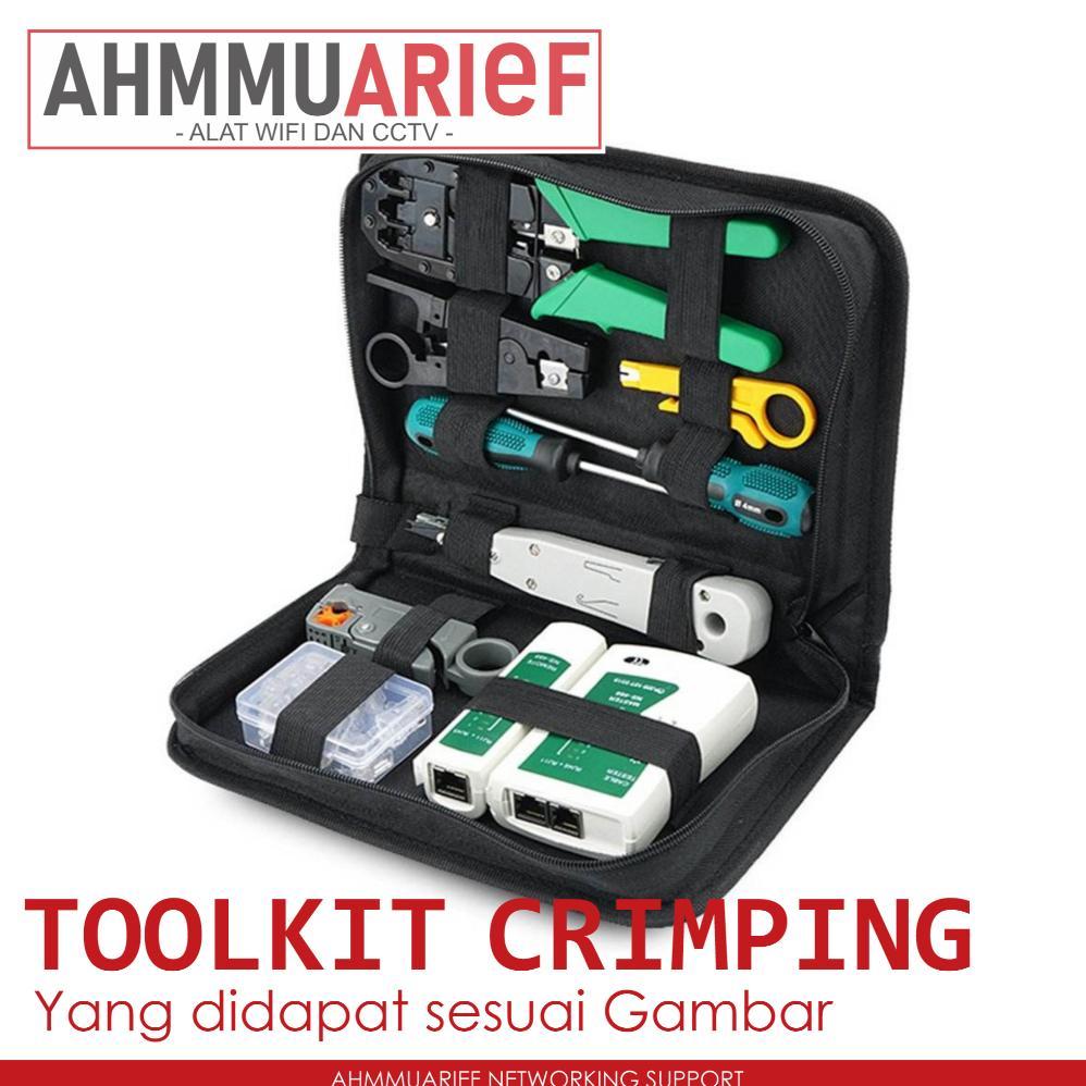 PAKET TOOLKIT NETWORK REPAIR TANG CRIMPING LAN TESTER RJ45 RJ11 PLUGBOOT