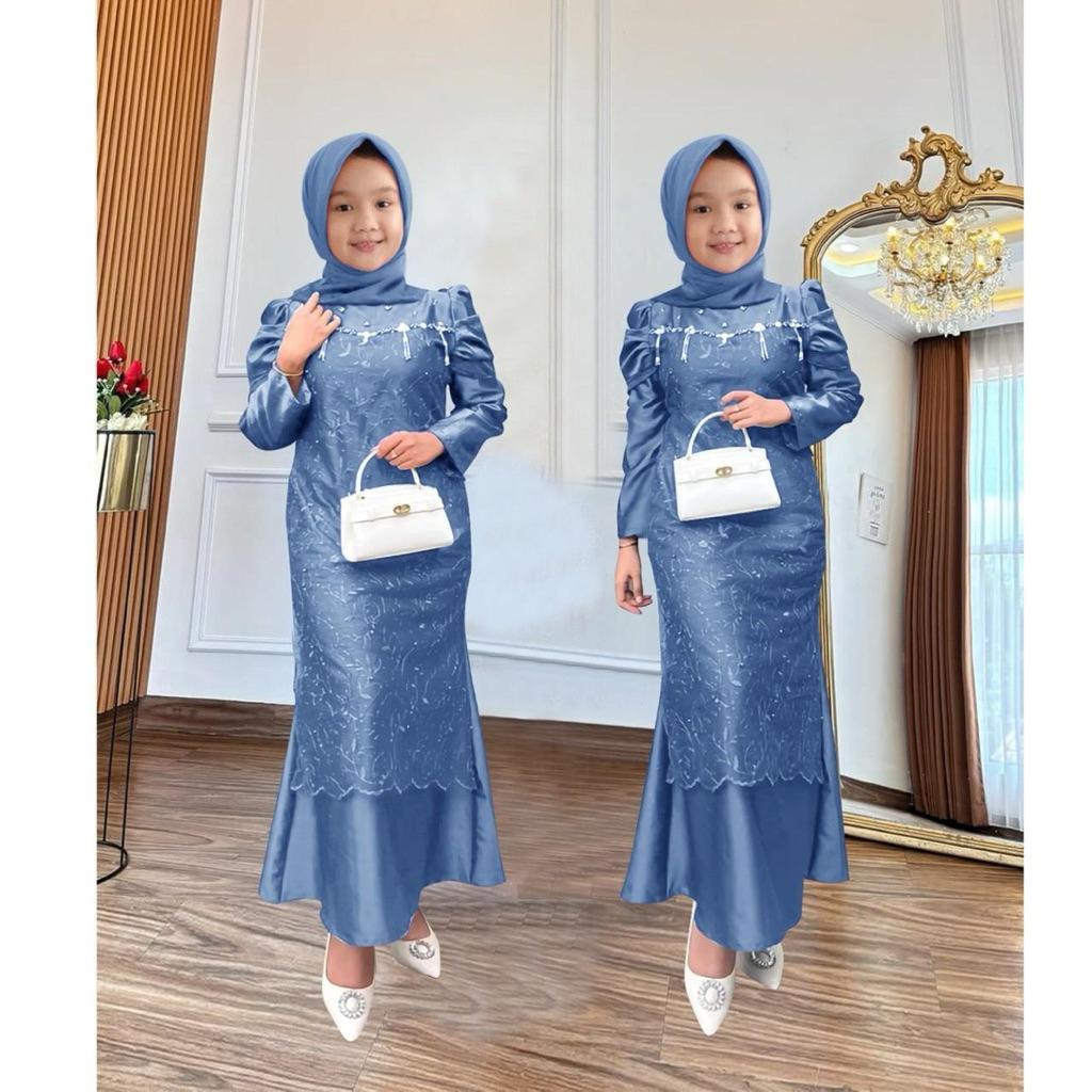 Kid Nadira 3-12Tahun Gamis Pesta Anak Gamis Couple Ibu Anak Dress Muslim Anak Gamis Anak Cantik Dres