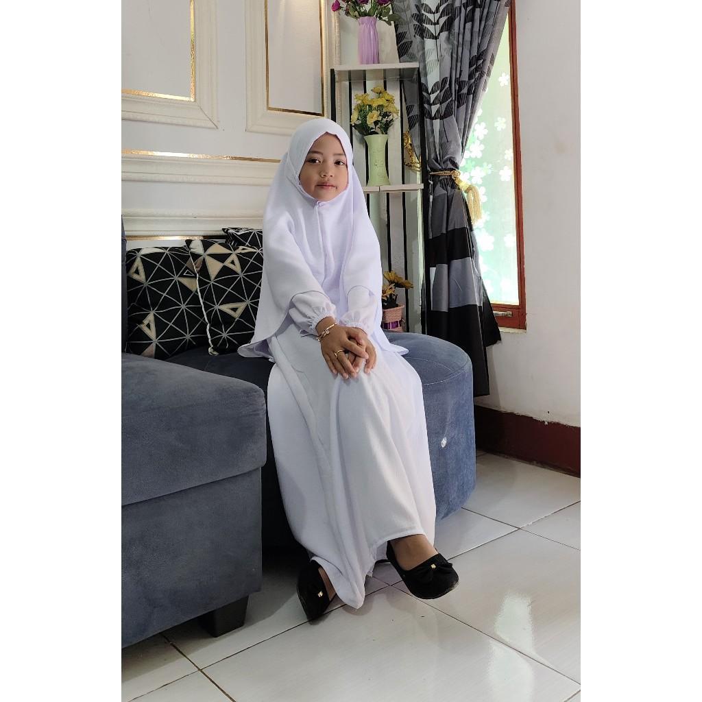 Aluna Gamis Syar'I Kids Set Hijab Baju Anak Perempuan Plus Kerudung