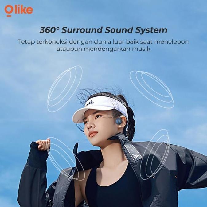 Olike OW1 OPENFIT Earphone Bluetooth 5.3 Open Ear Air Conduction Headphones (TERBAIK) (TERBARU) (TER