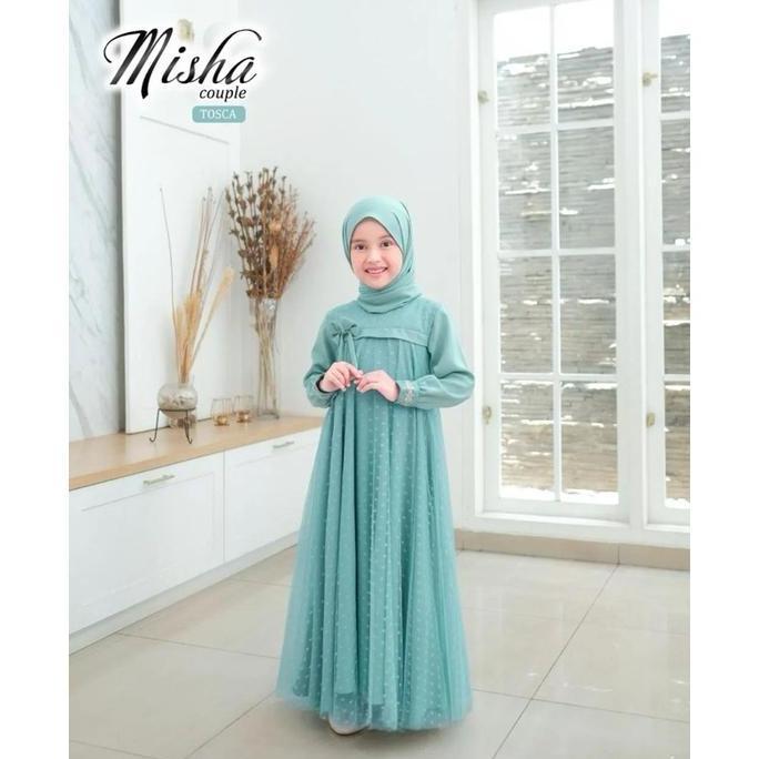 MISHA KIDS GAMIS ANAK PEREMPUAN USIA 7-10 TAHUN / GAMIS MUSLIMAH ANAK TANGGUNG PEREMPUAN / GAMIS POL