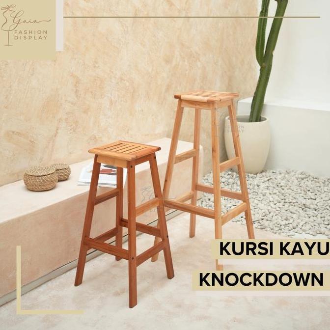 Kursi Kayu Cafe Kursi Konter Kursi Baso Kursi Bar - BH