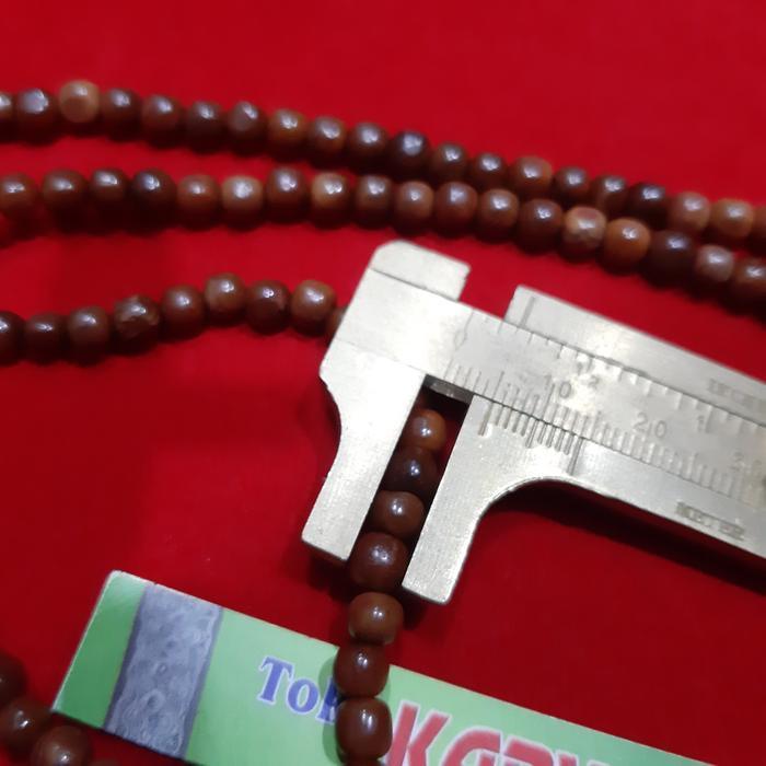(Ready) Kalung Tasbih Kaoka Warna Coklat Bandul Taring Bestseller