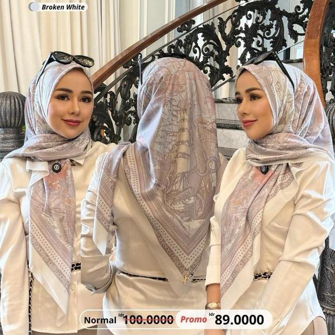 Xkxk- Seraya Series By Journey Scarves Jilbab Motif Voal Ultrafine Shiny