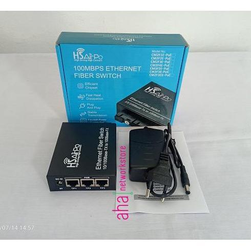 TERMURAH - HSairPo CM2F3ES POE Converter FO 2FO 3Eth POE HSairpo 2F3ES POE