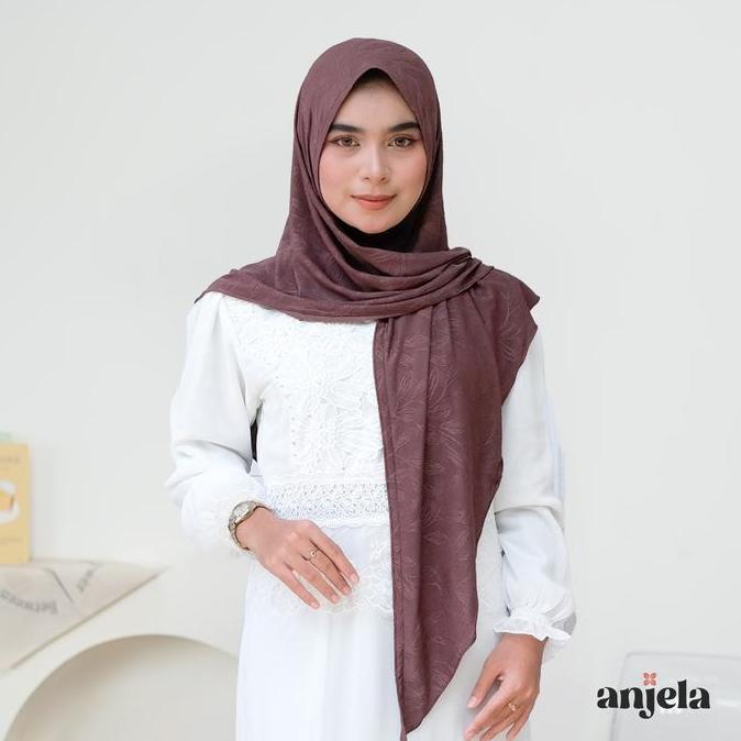 Xkxk- Jilbab Segitiga Instan Azima Jersey Jaguar Daun Premium | Hijab Segitiga Instan Jersey Motif P