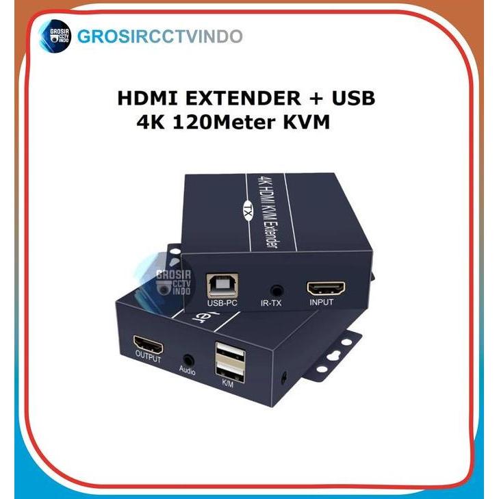 TERBARU - GCI HDMI Extender + USB 4K 120Meter KVM