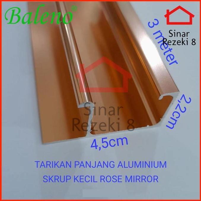 Tarikan Profil Aluminium ROSE GOLD MIRROR GP 30 36 Handle Lis Edging