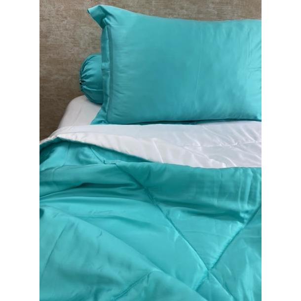 BEBAS ONGKIR - Bedcover Set Polos Tencel - Roemah Sprei