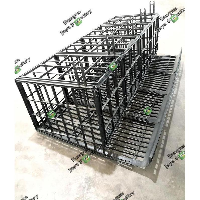 NEW KANDANG BATERAI AYAM / KANDANG AYAM PETELUR / BEBEK PETELUR (PLASTIK) / 4 PINTU GESER ATAS