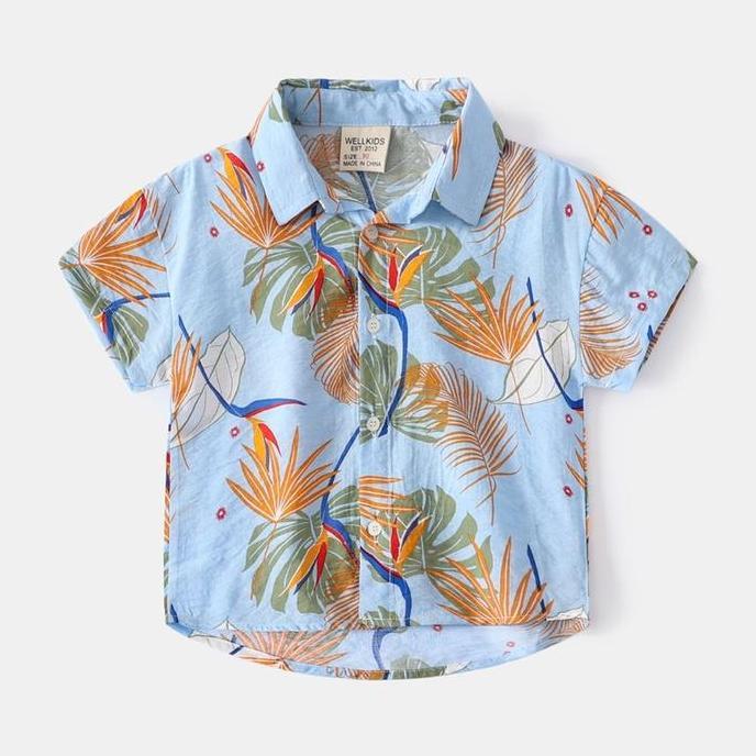 Hawai Shirt | Baju Pantai Anak | Kemeja Lengan Pendek Anak Laki Laki