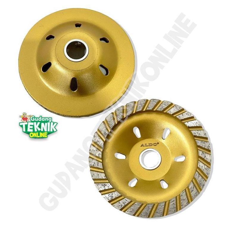 CARDIENAL Diamond Cup Grinding Wheel 4" ALDO TURBO DGC 205 / Mata Gerinda Poles Granit Granite Beton