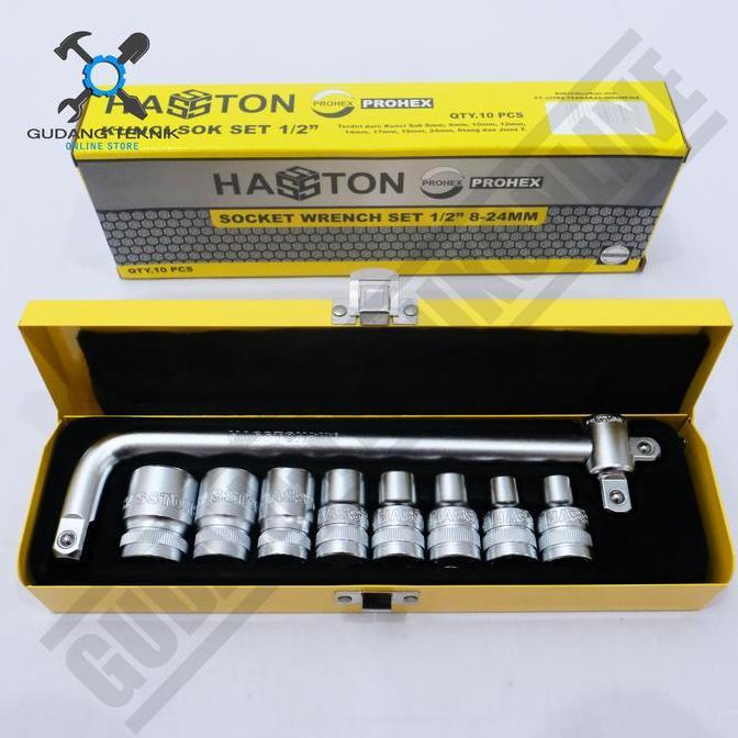 PANGRANGO Kunci Shock Set 10pcs HASSTON PROHEX 1730-001 / Kunci Sok Set Haston