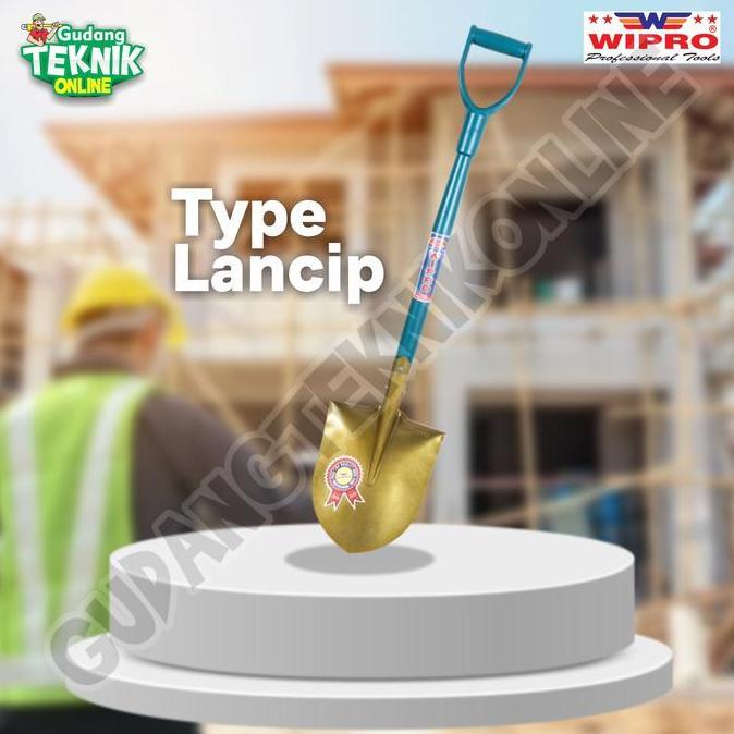 DHEALOKA Sekop Lancip Papak Pasir Tanah WIPRO / Sekop Skop Baja Sekop Lancip Papak Sekop Baja Heavy 