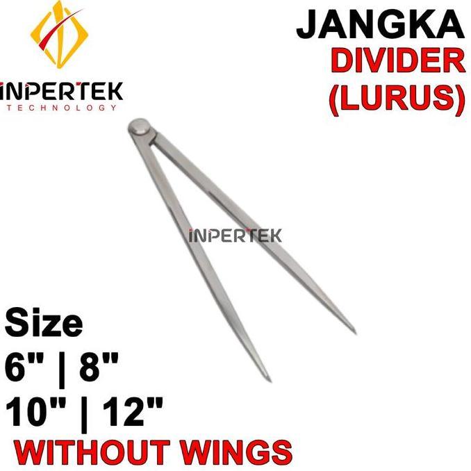 STYLENO Jangka Besi 12" Jangka Lurus Jangka Bubut 12" Leg Divider Caliper 12