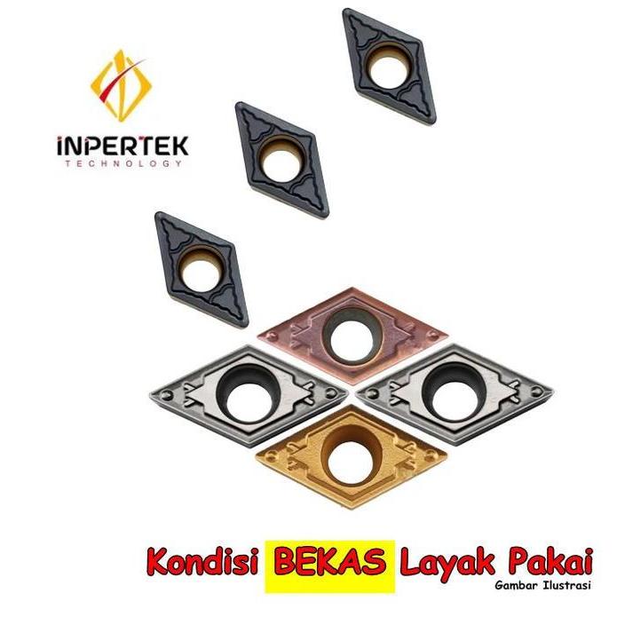 LOPHEZONE Insert DCMT 15 04 BEKAS Mata Bubut DCMT15 Pisau Bubut Chip Bubut CNC