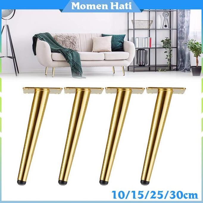 MIOSHINOCHE Kaki Sofa Miring Anti-Rust Kaki Sofa Besi Gold Kaki Kursi Besi Cor