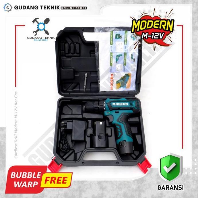 PANGRANGO Mesin Bor Baterai Modern Cordless Drill Modern M 12 V