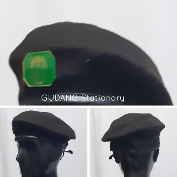 Topi Baret Pramuka Laken + Pin