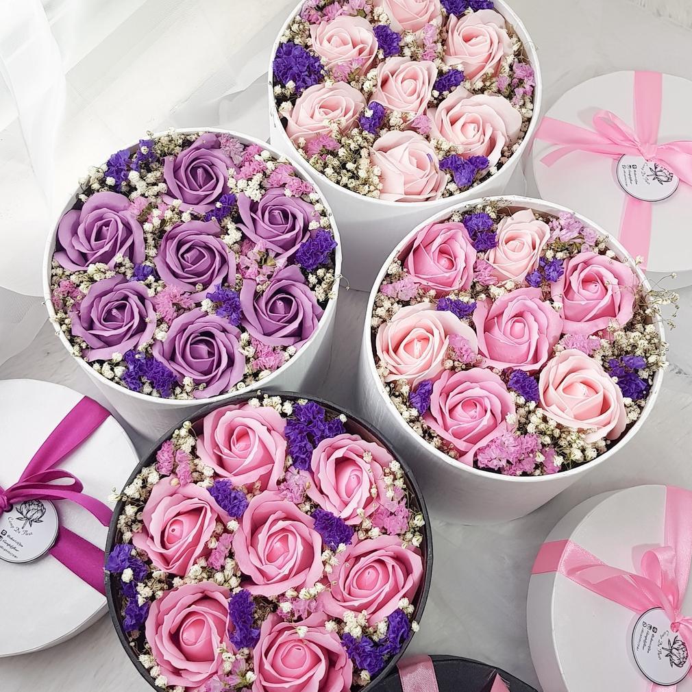 uj-53 Medium Bloom Box Soap Flower Bloombox Bunga Sabun Hadiah Wisuda Bunga Box Hadiah Graduation Ha