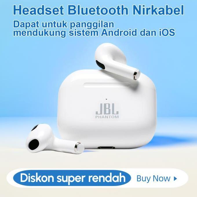 Original Jbl-Phantom 4Th Upgrade Tws Sound Wave Shockwave Tws - Bass Kuat Tahan Air Segala Cuaca Dan